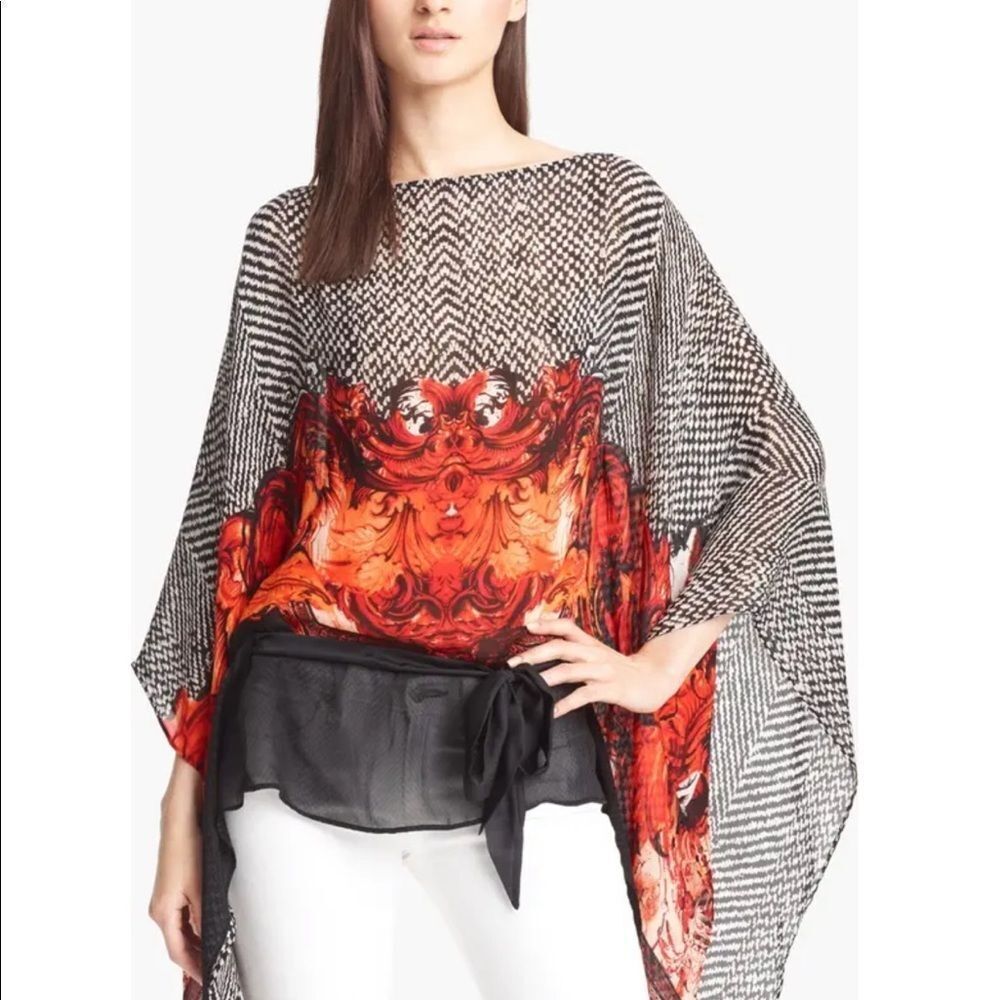 Roberto Cavalli Tilda Print Chiffon Caftan